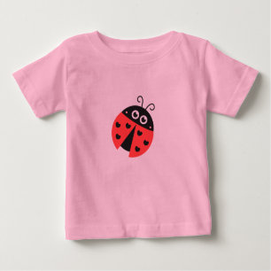 Niedlicher Marienkäfer mit schwarzen Herzen Baby T-shirt