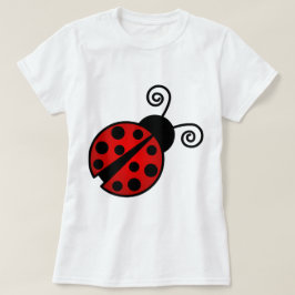 Niedlicher Marienkäfer - Rot und Schwarzes T-Shirt