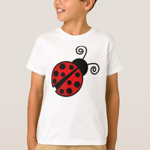 Niedlicher Marienkäfer - Rot und Schwarzes T-Shirt