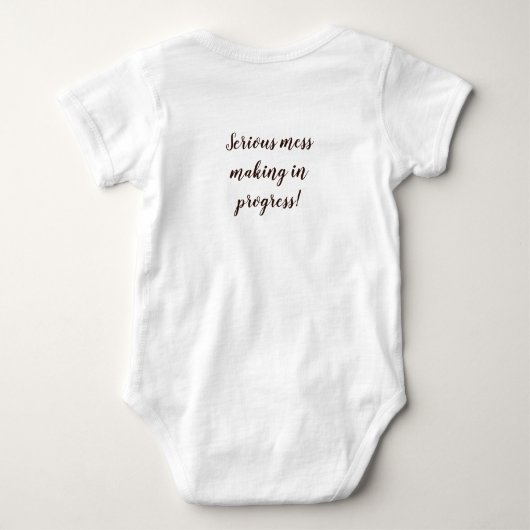 Niedlicher Markierungsstil Raccoon für benutzerdef Baby Strampler (Rückseite)