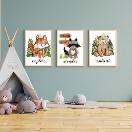 Niedlicher Markierungsstil Raccoon für benutzerdef Poster