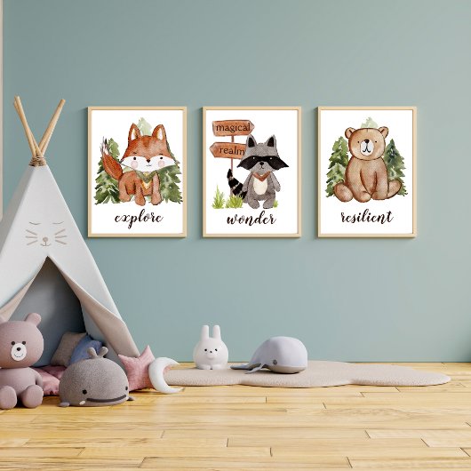 Niedlicher Markierungsstil Raccoon für benutzerdef Poster