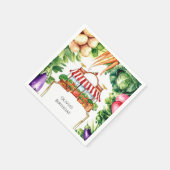 Niedlicher Markt für lokale Bauern Geburtstag Serviette (Ecke)