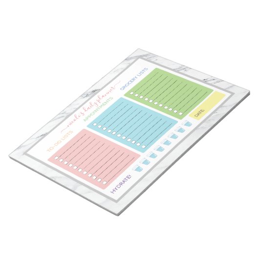 Niedlicher Marmorplaner Notizblock (angewinkelt)