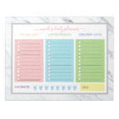 Niedlicher Marmorplaner Notizblock (Vorderseite)