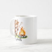 Niedlicher Marshmallow-Individuelle Name Kaffeetasse (Vorderseite Links)