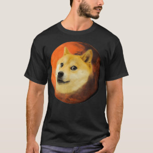 Niedlicher Martian Space Doge Mars Red Planet Cryp T-Shirt
