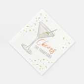 Niedlicher Martini-Cocktail Einfaches Party Serviette (Ecke)