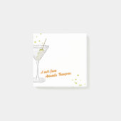 Niedlicher Martini-Cocktail nach Maß Post-it Klebezettel (Vorderseite)