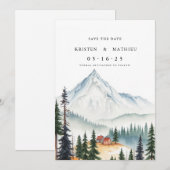 Niedlicher Maßstab Save The Date (Vorne/Hinten)