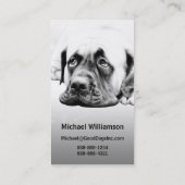 Niedlicher Mastiffhund Visitenkarte (Rückseite)