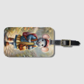 Niedlicher Mäuse auf dem Weg zur Schule, Gepäckanhänger (Vorderseite (Horizontal))