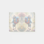 Niedlicher Mäuse auf dem Weg zur Schule, Post-it Klebezettel (Vorderseite)