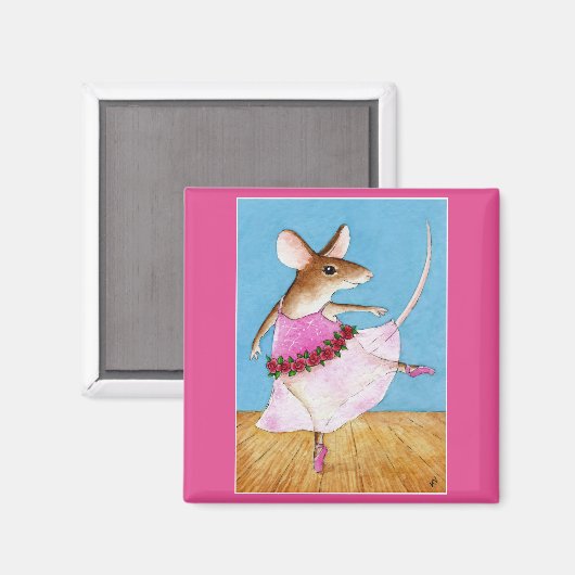 Niedlicher Mäusebottermagnet Magnet (Vorderseite/Rückseite)