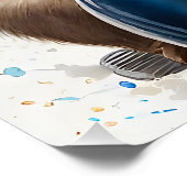 Niedlicher Maushelm Motorradfahren Poster (Ecke)