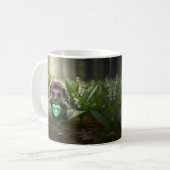 Niedlicher May-Igel mit Smaragdherz Kaffeetasse (Vorderseite Links)