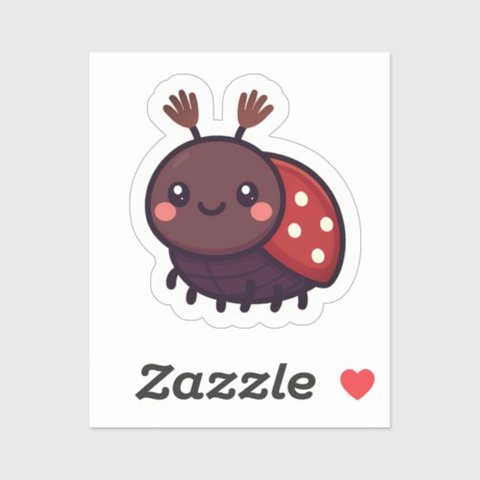 Niedlicher May-Käfer - Kawaii-Waldarm Aufkleber (Blatt)