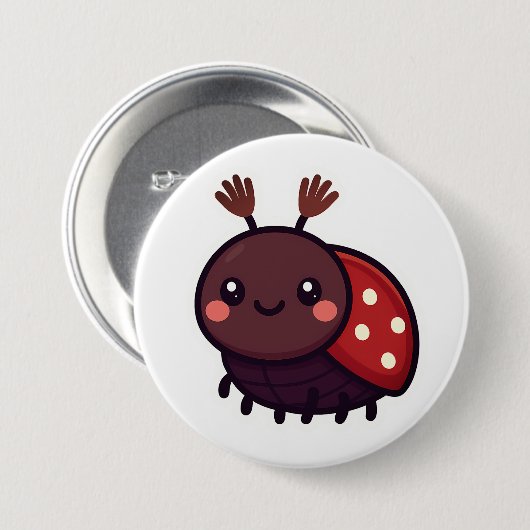 Niedlicher May-Käfer - Kawaii-Waldarm Button (Vorne & Hinten)