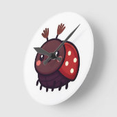 Niedlicher May-Käfer - Kawaii-Waldarm Runde Wanduhr (Winkel)