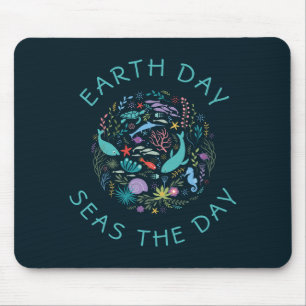 Niedlicher Meerestaurant "Seas the Day" Mousepad