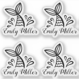 Niedlicher Meerjungfrau-Mädchen-Aufkleber Aufkleber