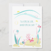 Niedlicher Meerjungfrau Pink und Minze Geburtstag (Rückseite)