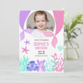 Niedlicher Meerjungfrau-Schwanz, Meerjungfrau mit  Einladung (Stehend Vorderseite)