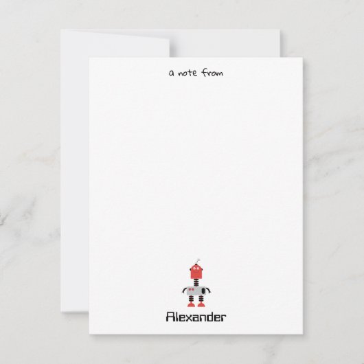 Niedlicher mehrfarbiger Roboter Kids Robot Individ Mitteilungskarte (Vorderseite)
