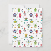 Niedlicher mehrfarbiger Roboter Kids Robot Individ Mitteilungskarte (Rückseite)