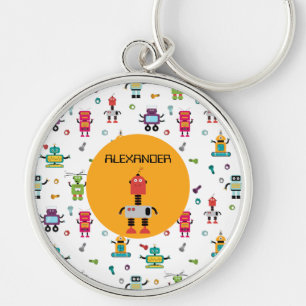 Niedlicher mehrfarbiger Roboter Kids Robot Individ Schlüsselanhänger