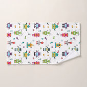 Niedlicher mehrfarbiger Roboter Kids-Roboter Badhandtuch Set (Handtuch)