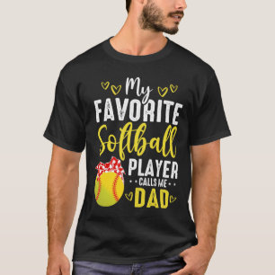 Niedlicher mein Lieblings-Softball-Player ruft mic T-Shirt