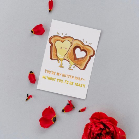 Niedlicher Melting Grillkäse Valentine Karte