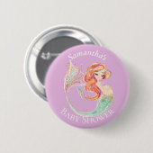 NIEDLICHER MERMAID-BABY-SHOWButton Button (Vorne & Hinten)