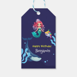 Niedlicher Mermaid-Hai Whale Regenbogen bunt Gebur Geschenkanhänger