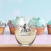 Niedlicher Mermaid Individuelle Name Kids-Geschenk Weinglas Ohne Stiel