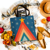 Niedlicher Merry & Bright Retro Groovy Weihnachtsb Tasche