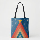 Niedlicher Merry & Bright Retro Groovy Weihnachtsb Tasche (Vorderseite)