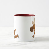 Niedlicher Merry-Cartoon-Elch Tasse (Zentrum)