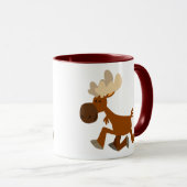 Niedlicher Merry-Cartoon-Elch Tasse (VorderseiteRechts)