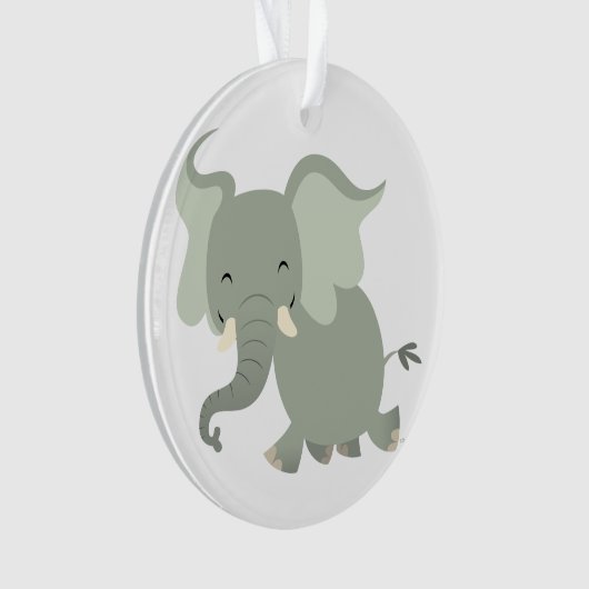 Niedlicher Merry-Cartoon Elephant Akrylendekor Ornament (Vorderseite)