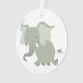 Niedlicher Merry-Cartoon Elephant Akrylendekor Ornament (Vorderseite)