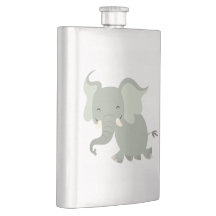 Niedlicher Merry Cartoon Elephant Classic Flask