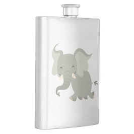 Niedlicher Merry Cartoon Elephant Classic Flask Flachmann
