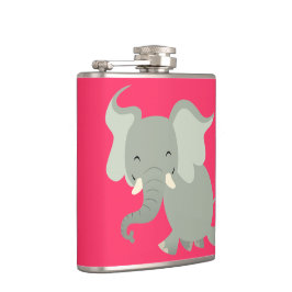 Niedlicher Merry Cartoon Elephant Hip Flask Flachmann