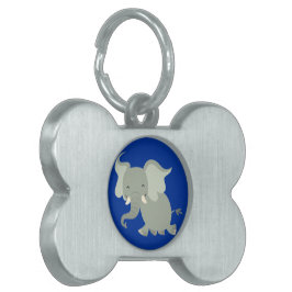 Niedlicher Merry Cartoon Elephant Pet Tag Tiermarke