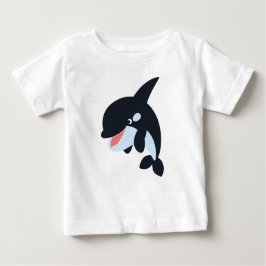 Niedlicher Merry Cartoon Killer Whale Baby T - Shi Baby T-shirt