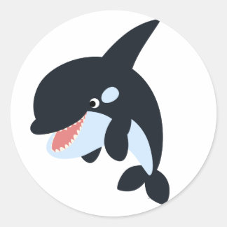 Niedlicher Merry Cartoon Killer Whale Sticker