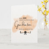 Niedlicher Message Congratulation Abschluss Karte (Gelbe Blume)