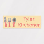 Niedlicher Messergabelöffelbesteck Cartoon persona Etiketten (Design 2)